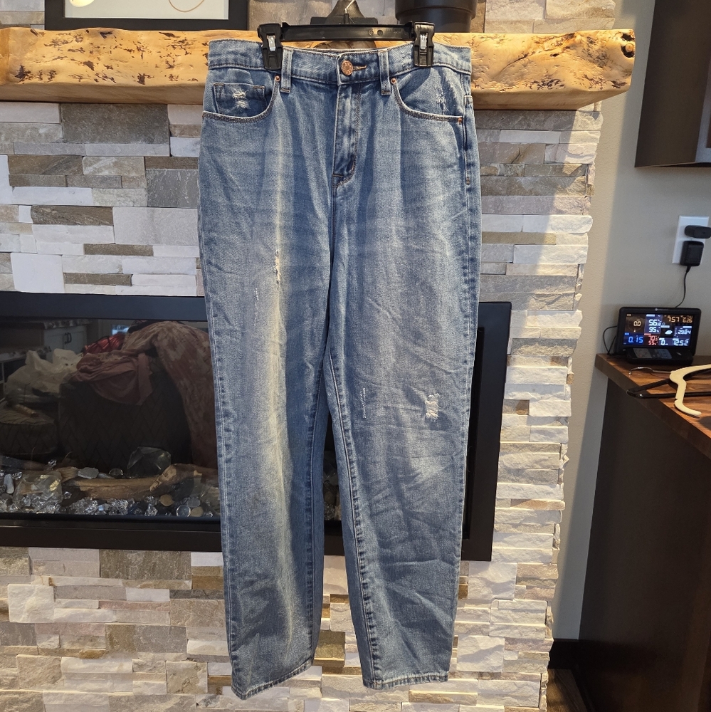 BDG Mom High Rise Denim Distressed Jeans Womens Size 28 100% Cotton